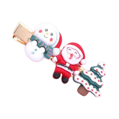 4 Stück Weihnachts-Haarnadeln für Mädchen, Weihnachtsmann-Haarspangen, niedlicher Weihnachts-Haarschmuck – Weihnachts-Haarspangen für Kinderfrisuren auf Partys von Generic