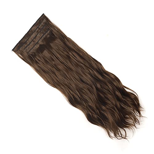 4 Teile/satz 22 Zoll Synthetische Wasserwelle Haarspange In Langen Gewellten Haarteilen for Frauen Vollkopf Synthetische Haarverlängerungen (Color : 8B#, Size : 22 inch) von Generic