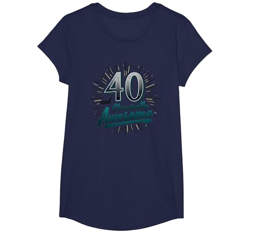 40 und chronisch tolle Geburtstagsgeschenkfeier T-Shirt, Girls, Marineblau, XS 40 und chronisch tolle Geburtstagsgeschenkfeier T-Shirt, Girls, Marineblau, XS von Generic