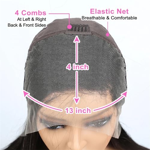 4X4 Transparente Spitze Vorne Perücke 13X4 Menschliches Haar Perücken 180 Kurze Lose Körper Welle Tpart Spitze Frontal Perücken Für Frauen von Generic