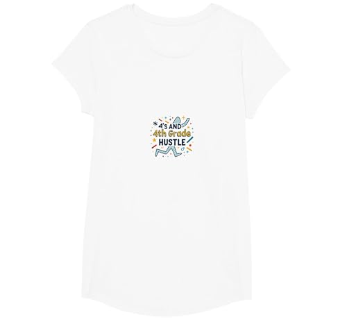 4er und 4. Klasse Hustle T-Shirt, Girls, Weiß, XS 4er und 4. Klasse Hustle T-Shirt, Girls, Weiß, XS von Generic
