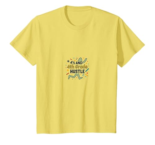 4er und 4. Klasse Hustle T-Shirt, Kinder, Gelb, 92 von Generic