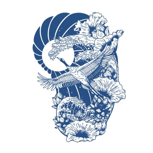 5 PCS Temporary Tattoos Kräuterblumen-Armtattoo-Aufkleber Können Nicht Abgewaschen Werden. Weißer Wasserdicht Langlebig Nicht Reflektierend Traditionelles Semi-Permanentes Simulationstattoo von Generic