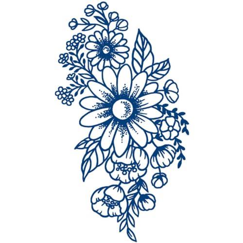 5 PCS Temporary Tattoos Kräuterblumen-Tattoo-Aufkleber Wasserfest Und Langlebig Kleine Gänseblümchen-Simulations-Tattoos Für Männer Und Frauen Semipermanent Und Nicht Abwaschbar von Generic