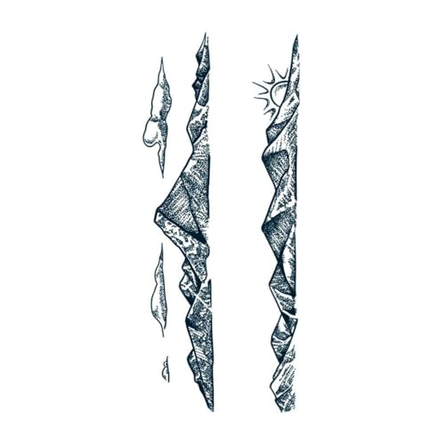 5 PCS Temporary Tattoos Mountain Cloud Armband Kräutersaft Tattoo Aufkleber Männer Und Frauen Wasserdichte Blume Arm Simulation Tattoo von Generic