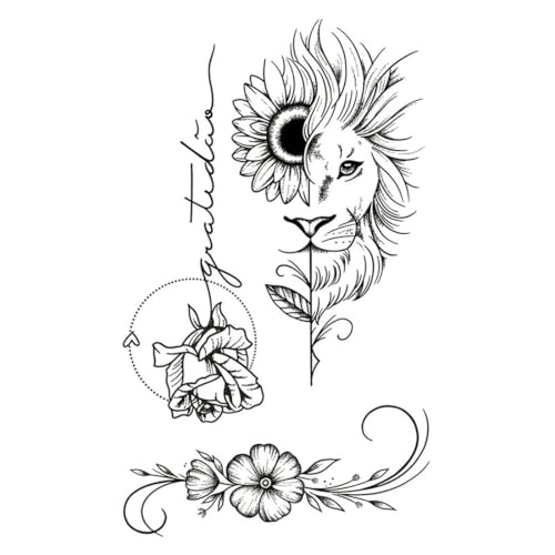 5 PCS Temporary Tattoos Pflanzliche Persönlichkeit Blume Tattoo Aufkleber Männer Und Frauen Pflanzliche Semi-Permanente Aufkleber Arm Simulation Nicht Reflektierend von Generic