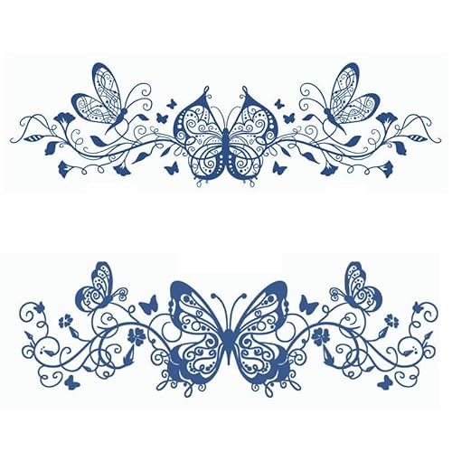 5 PCS Temporary Tattoos Saftaufkleber Kräutertattoo-Aufkleber Schmetterlingstotem Wasserdichte Langlebige Simulation Weiblicher Semipermanenter Aufkleber von Generic