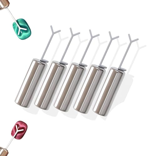 5 Pcs Heart Magnet for Cat Eye Gel Polish,Flexible Diy Nail Magnet Cat Eye Tool with Y-Shaped Guide,Professional Nail Magnet Sticks, for Nail Art Salon,Home von Generic