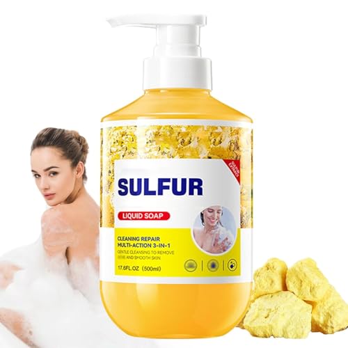 500ml Sulfur Body Wash,Multi-Action Cleanser and Shower Gel 3-in-1,Clean Refreshing Soothes Gentle Daily Body Clean Wash for Women and Men von Generic