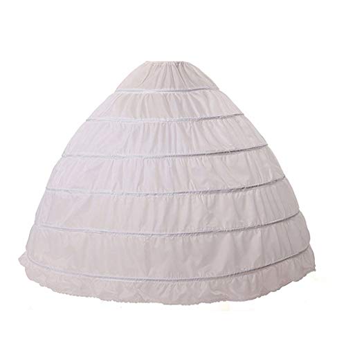 6 Hoops Garn Großer Rock Braut Braut Hochzeitskleid Unterstützung Petticoat Frauen C von Generic