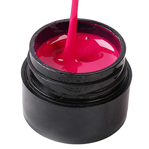 6 ml Nagelspinne Nagellack Nagel Gel Lack Zeichnung 3D Seidenlinie Nagel Anfänger Nagelset Gel Ohne Lampe (Hot Pink, One Size) von Generic