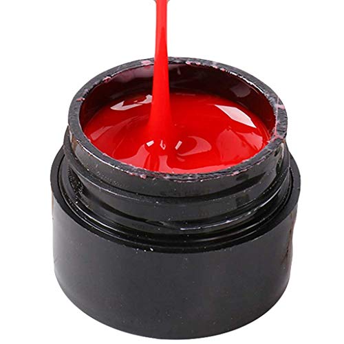 6 ml Nagelspinne Nagellack Nagel Gel Lack Zeichnung 3D Seidenlinie Nagel Anfänger Nagelset Gel Ohne Lampe (Red, One Size) von Generic