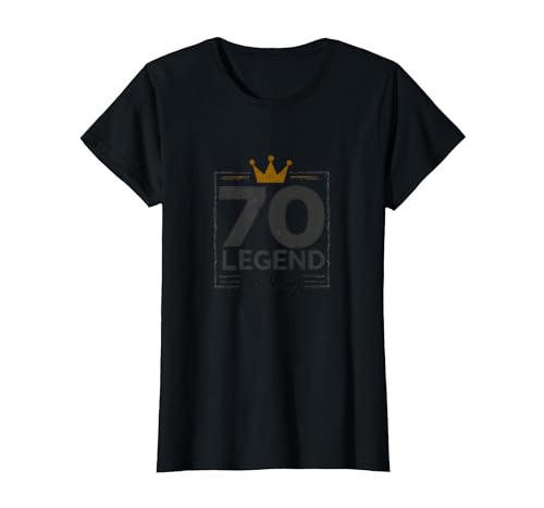 70. Geburtstag Legende Geschenk für Männer Meilenstein Feier T-Shirt, Damen, Schwarz, XS 70. Geburtstag Legende Geschenk für Männer Meilenstein Feier T-Shirt, Damen, Schwarz, XS von Generic