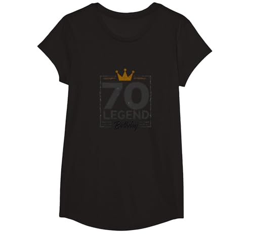70. Geburtstag Legende Geschenk für Männer Meilenstein Feier T-Shirt, Girls, Schwarz, XS 70. Geburtstag Legende Geschenk für Männer Meilenstein Feier T-Shirt, Girls, Schwarz, XS von Generic
