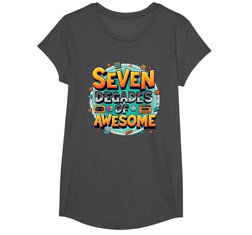 70. Geburtstag Sieben Jahrzehnte voller Geniessen für Männer T-Shirt, Girls, Anthrazit Meliert, XS 70. Geburtstag Sieben Jahrzehnte voller Geniessen für Männer T-Shirt, Girls, Anthrazit Meliert, XS von Generic