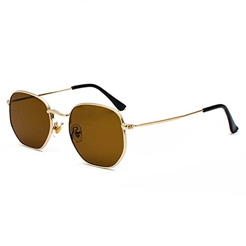 720Männer Frauen Sonnenbrille Quadratische Polygon Sonnenbrille Designer Retro Shades Metall Rahmen Brillen UV400 von Generic