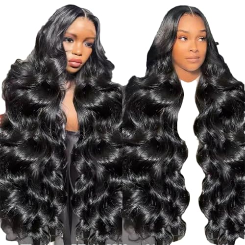 76 Cm Gewellte Echthaar-Spitzenfrontperücke (13 X 6 Zoll), Transparente Spitzenperücke (Vorgezupft) Für Damen von Generic