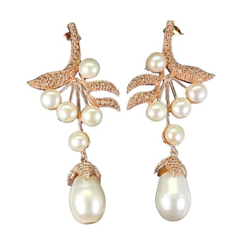 925 Ohrringe Silber natürliche Barock Perlen 5 von Generic