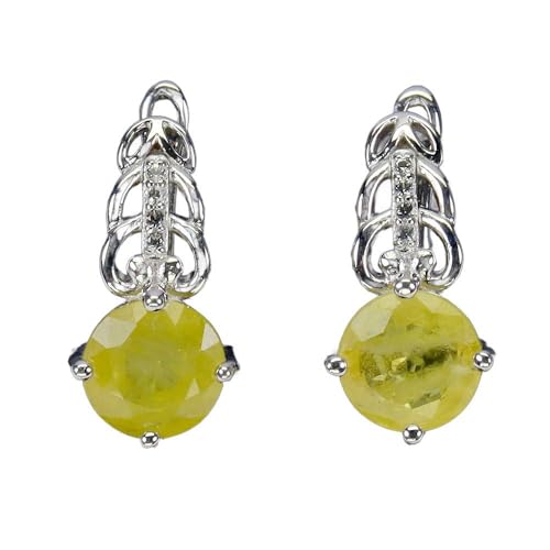 925 Ohrringe zart Silber Natursaphire gelb weiß Topas 2 von Generic