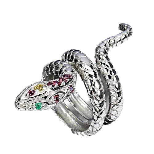 925 Ring Natur Granate Smaragde Saphir Songea r 10 Schlange, Single 925 Ring Natur Granate Smaragde Saphir Songea r 10 Schlange, Single von Generic