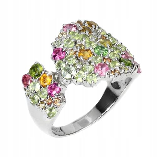 925 Ring r 16 natürliche Turmalin Saphir Olivine, Single 925 Ring r 16 natürliche Turmalin Saphir Olivine, Single von Generic