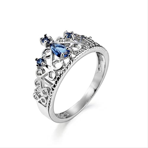 925 Schmuckring Frauen Ehering funkelnde Kronen Zirkonsteiner Ringe Frauen Engagement Fine Schmuck von Generic