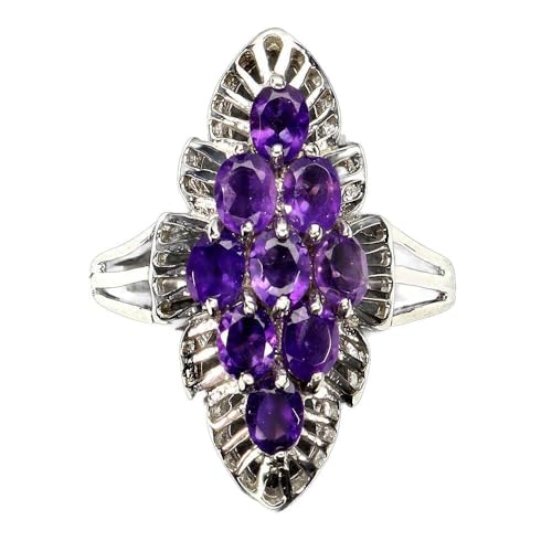 925 Schöner Silber Ring r 17 natürliche Amethyste, Single 925 Schöner Silber Ring r 17 natürliche Amethyste, Single von Generic