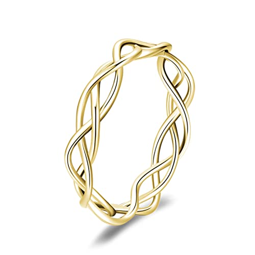925 Silber Einfache Geometrische Linie Fingerringe Damen Gold Stapelbare Ringe Modeschmuck Schmuck Geschenk von Generic