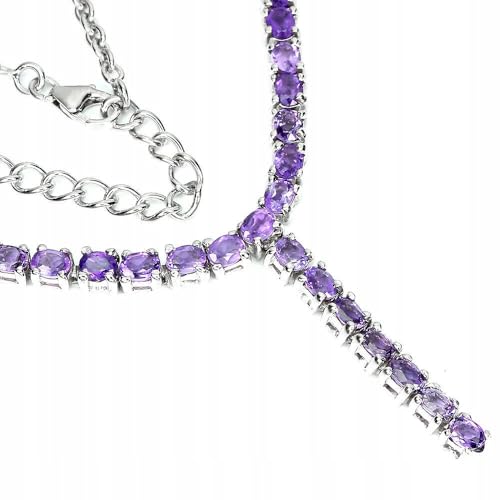925 Silber Halskette natur Amethyst schön von Generic