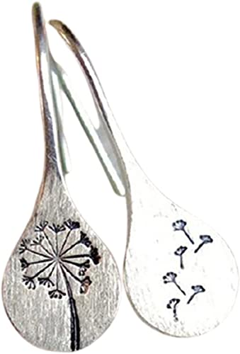 925 Silber Löwenzahn Ohrringe Für Frauen Teen Mädchen Wassertropfen Silber Blume Baumeln Ohrringe Schmuck Geschenke Geschickt und professionell von Generic
