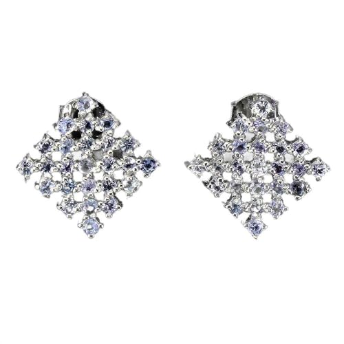 925 Silber Ohrringe natural Tansanite zart 4 von Generic