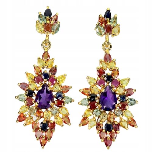 925 Silber Phänomene Ohrringe Natursapire Songea Amethyst 4 von Generic