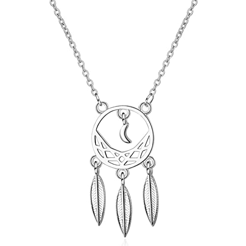 925 Silber Quaste Traumfänger Charm Pendent Halskette für Frauen Mädchen Party Hochzeit Modeschmuck Halsband Geschenk von Generic