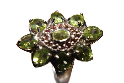 925 Silber Ring Natursaphire Songea olivine r 16, Single 925 Silber Ring Natursaphire Songea olivine r 16, Single von Generic
