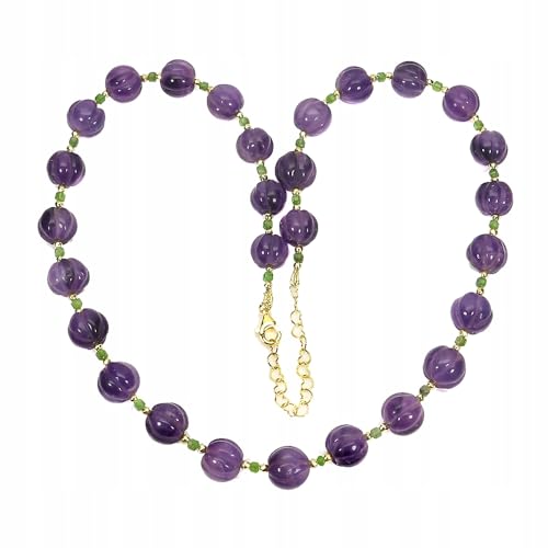 925 Silber Traumhafte Halskette Naturamethyst Diopside schön von Generic