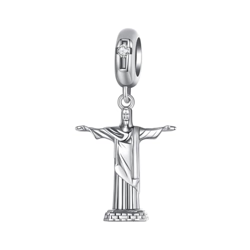 925 Sterling Silber Exotische und einzigartige Brasilien Christus Statue Charms Anhänger Perle für Armband Halsketten für Frauen 925 Sterling Silber Exotische und einzigartige Brasilien Christus Statue Charms Anhänger Perle für Armband Halsketten für Frauen von Generic