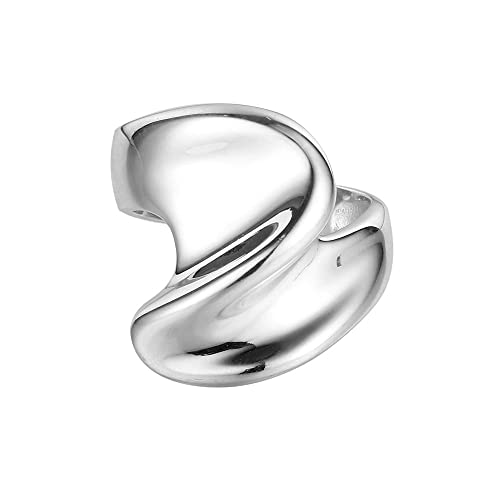 925 Sterling Silber Frauen Glänzend Übertreibung Einfache Einstellbare Ringe von Generic