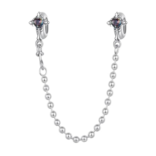925 Sterling Silber Halloween Retro Kreuz Sicherheitskette Charms Armband Halsketten Frauen Geburtstag von Generic