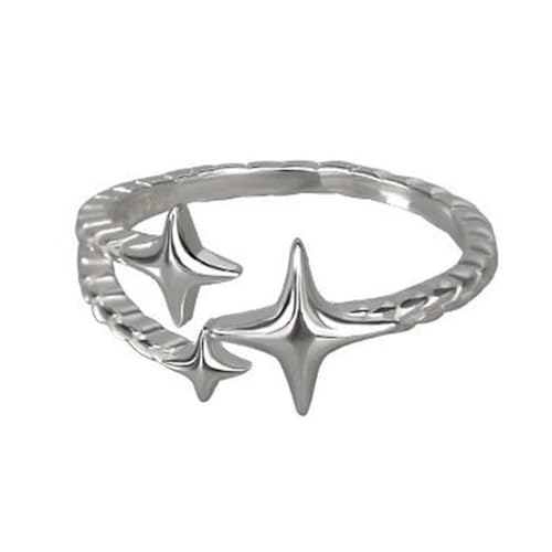 925 Sterling Silber Meteor Design Verstellbarer Ring Damen Minimalistischer offener Schmuck von Generic