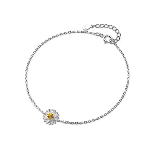 925 Sterling Silber Mode Daisy Blume Blätter Öffnung Finger Ringe für Frauen Hochzeit Party S925 Schmuck von Generic