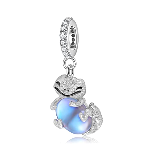 925 Sterling Silber Niedlicher Gecko Charm Anhänger, Emaille-Anhänger zum Selbermachen Frauen und Mädchen, kompatibel Troll Chamilia Charm Armbändern und Halsketten von Generic