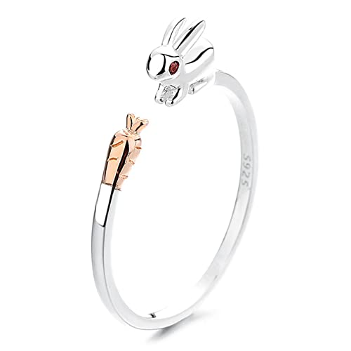 925 Sterling Silber Niedlicher Tierring Hochzeit Verlobungsring Damen Personalisiertes Design Öffnen Verstellbarer Ring Geschenke Zum Muttertag von Generic