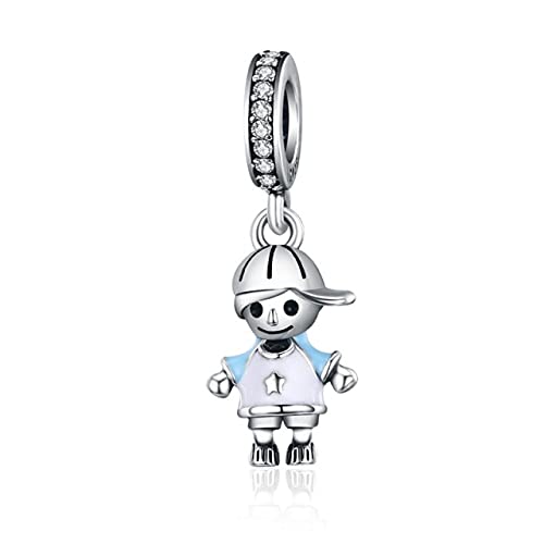 925 Sterling Silber Paar Männer Frauen Anhänger Cartoon Charm Fit Halskette und Armband DIY Schmuck von Generic