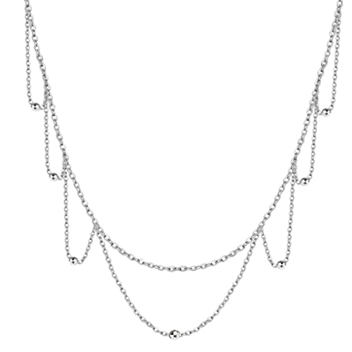 925 Sterling Silber Quaste Runde Perle Spitze Pendent Halskette Für Frauen Mädchen Party Schmuck Halsband Geschenk von Generic