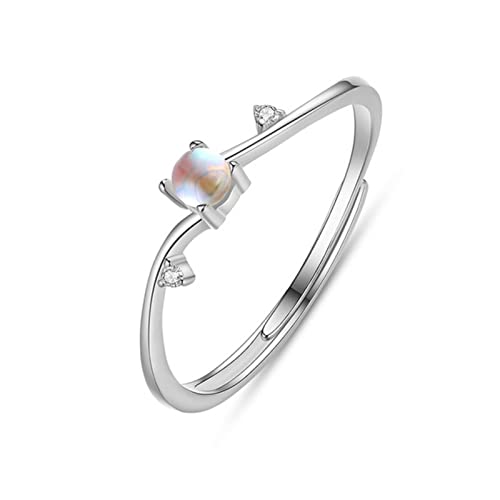 925 Sterling Silber Ring Synthese Farbige Glasur Öffnung Ringe für Frauen Hochzeit S925 Schmuck von Generic