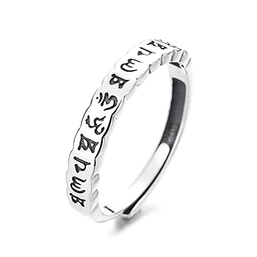 925 Sterling Silber Vintage Ringe für Frauen Hochzeit Verlobungsring verstellbar Design Geschenke zum Muttertag von Generic