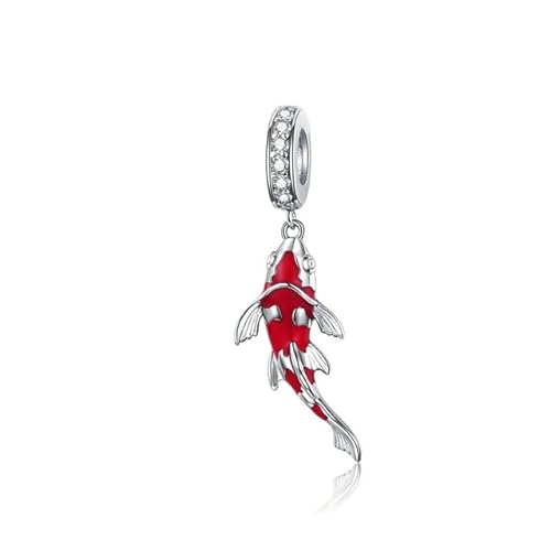 925 Sterling Silber Zirkon herzförmiger hängender Bär Luftballon Perle passend für Armbänder Halskette Charm baumeln DIY Schmuck von Generic