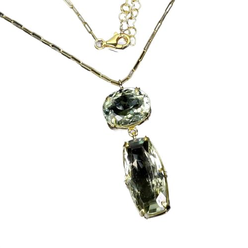 925 Traumhafte elegante Silberkette natur grün Amethyst von Generic