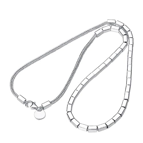 AB Stil Schlüsselbein Halskette, Reine 925 Sterling Silber Choker Kette Schmuck Frauen von Generic