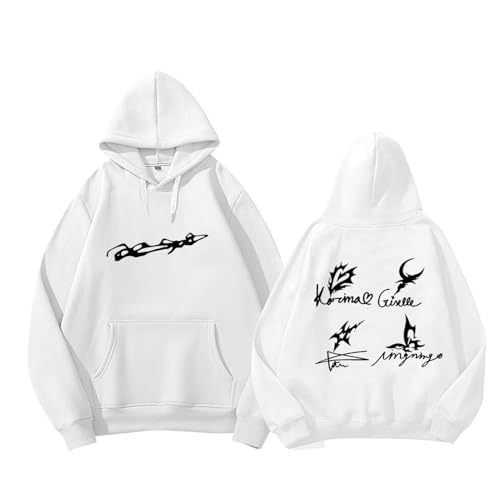 AE Signierter Souvenir-Hoodie NINGNING GI.Selle KA.RINA Winter Suooprt Sweatshirts Top for K-Pop-Fans(White-Thin,S) von Generic
